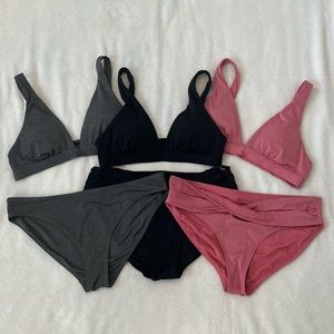 (3) Athleta Swimsuit Bikini Tops & Bottoms